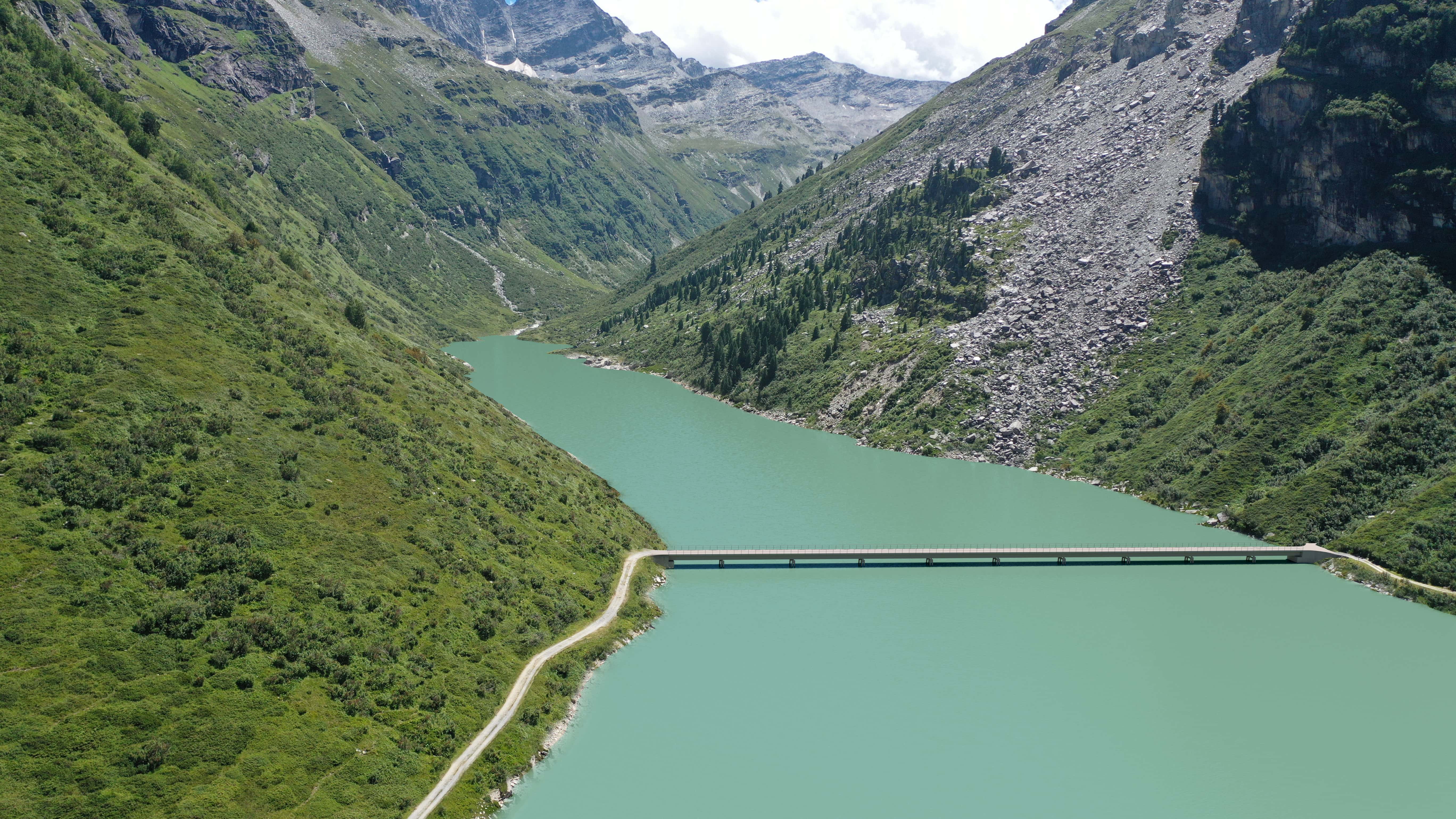 ErhöhungStaumauer SeitenarmCanaltal Neu